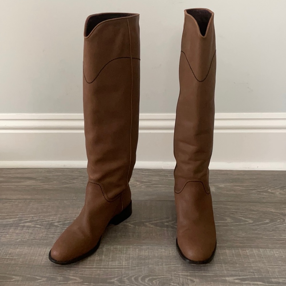 CHANEL Brown Leather Boots